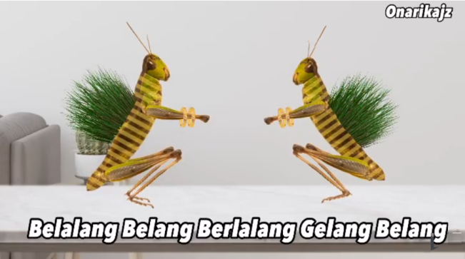 Video Belalang Bela Belalang.